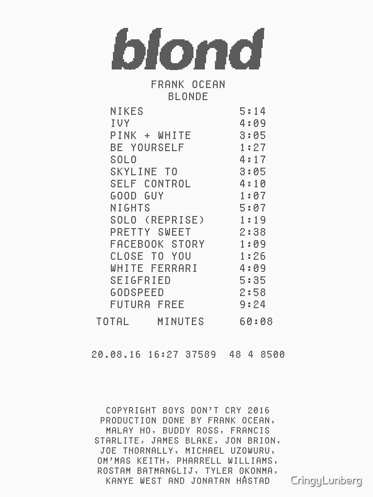 Frank ocean blonde tee by CringyLunberg