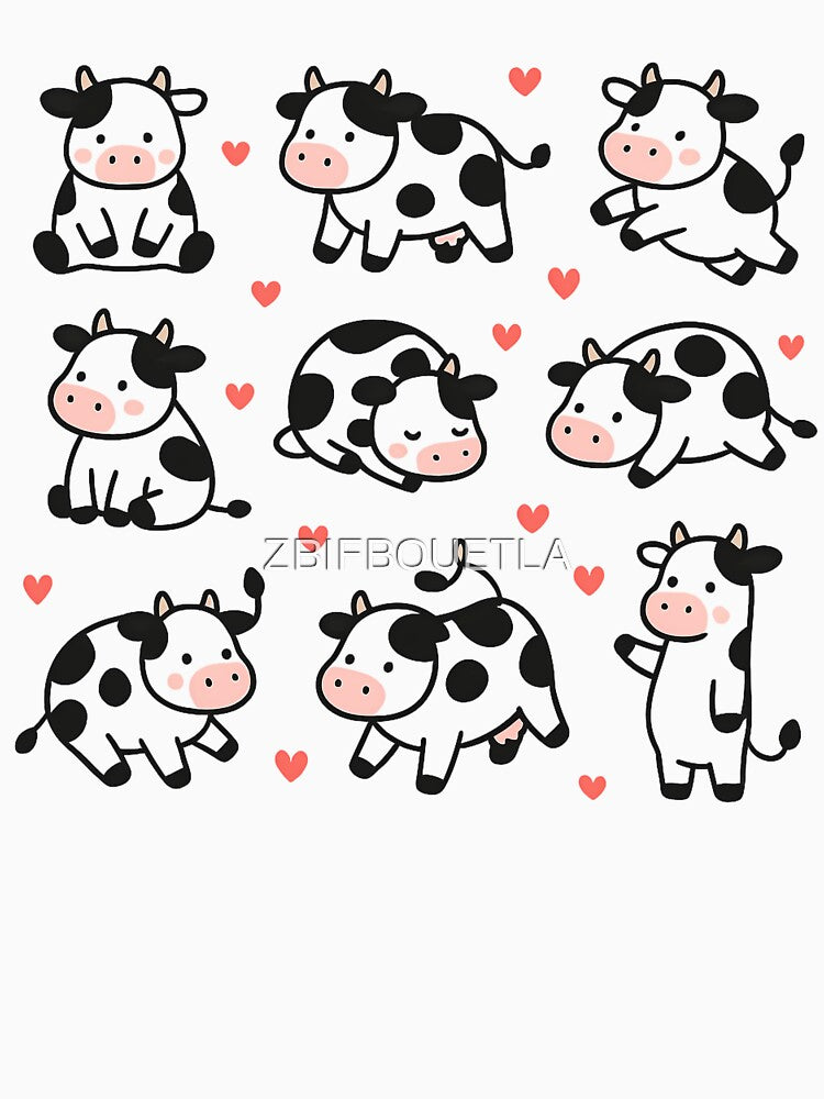 Retro Cow Lover - Funny Cow by ZBIFBOUETLA