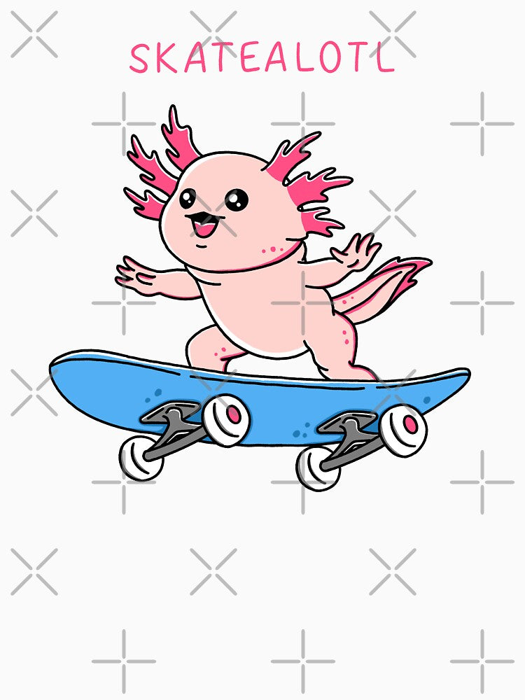 Axolotl Skateboard by Kimprut