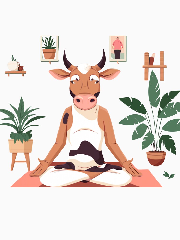 Yoga Cow by GodGoddess