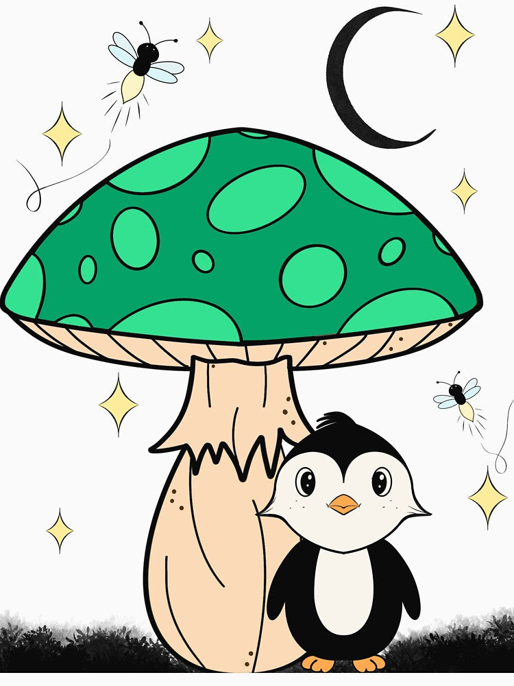 Magic Mushroom Penguin by AnissaCreations