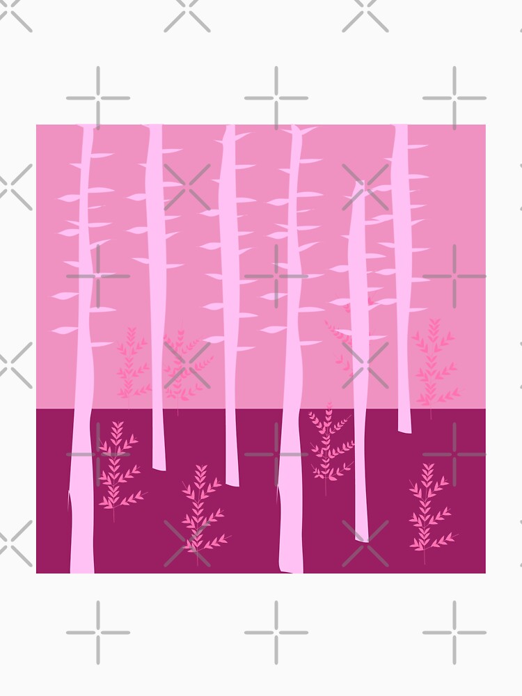 Mysterious spring forest, pink forest by Gabrielle Freitas