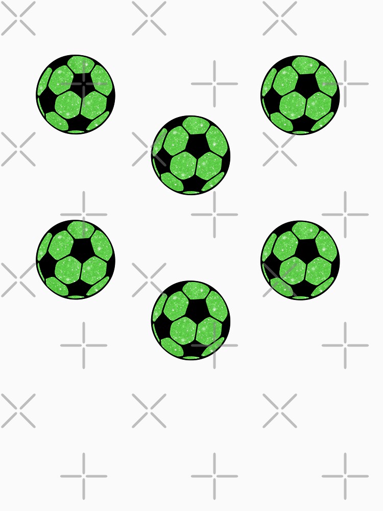 Green Preppy Glitter Soccer Ball Set Pack by wonderxwander