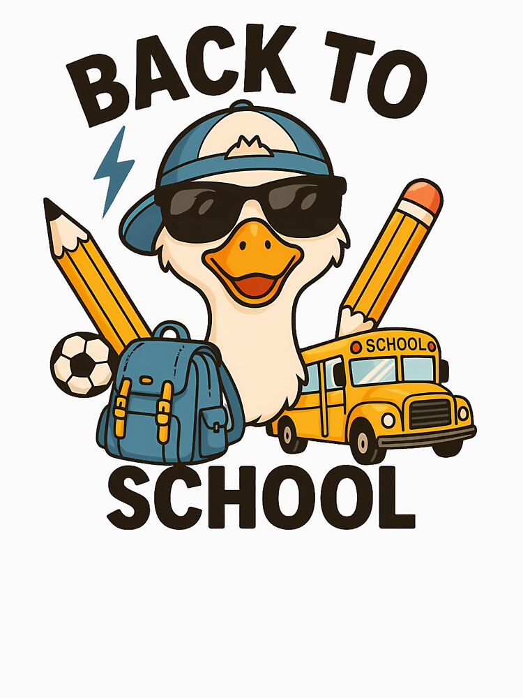 Back to School Cool Goose Funny Graphic by Bezographic