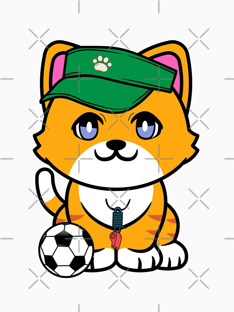 Soccer Player Orange Cat by Pet Station