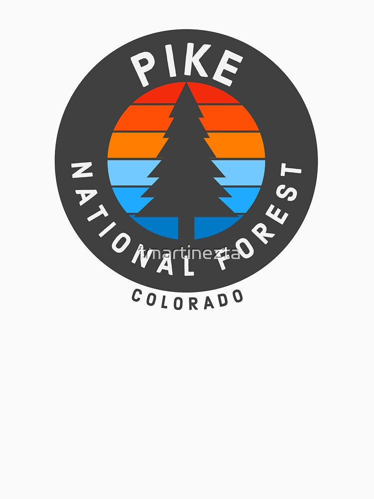 Pike National Forest Colorado Vintage Retro Forest Hiking, Camping Backpacking Adventure by tmartinezta