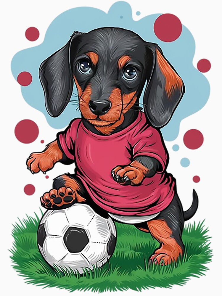 Dachshund Puppy Soccer Player by likbatonboot