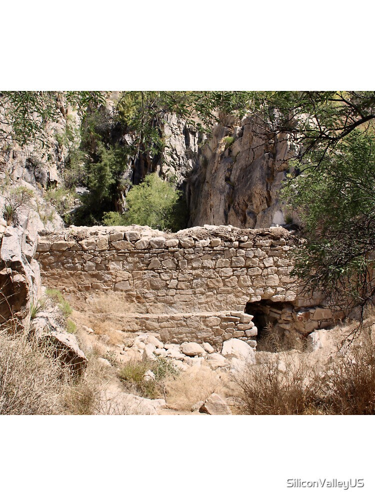 Stone Wall in the Desert Canyon by SiliconValleyUS