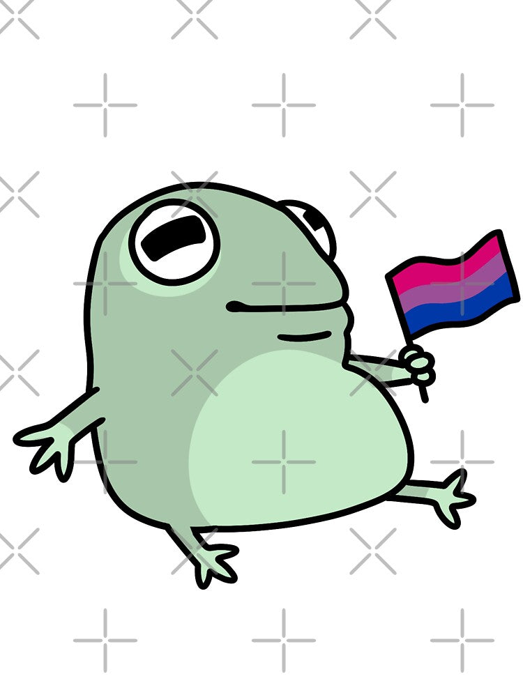 Frog with Bi Flag [OLD] by spadesir