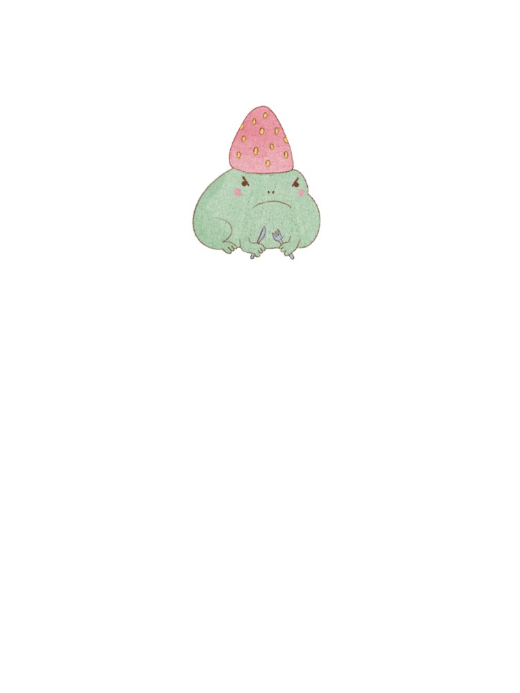 Hangry Frog with Strawberry Hat by Frog_Lover