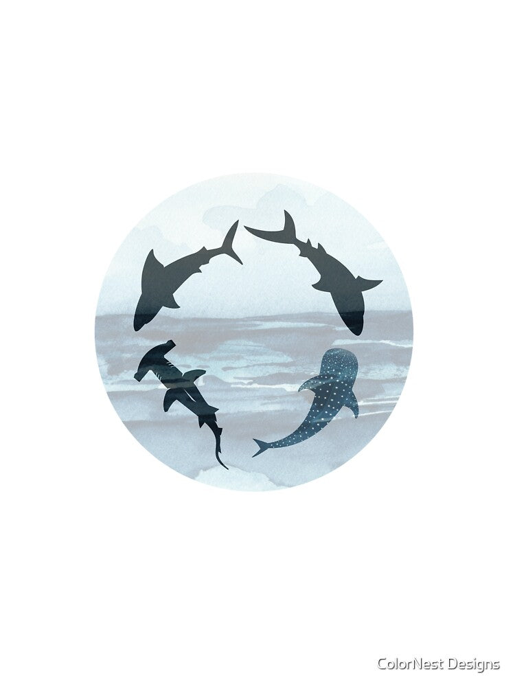 Shark Circle Design by ColorNest Designs