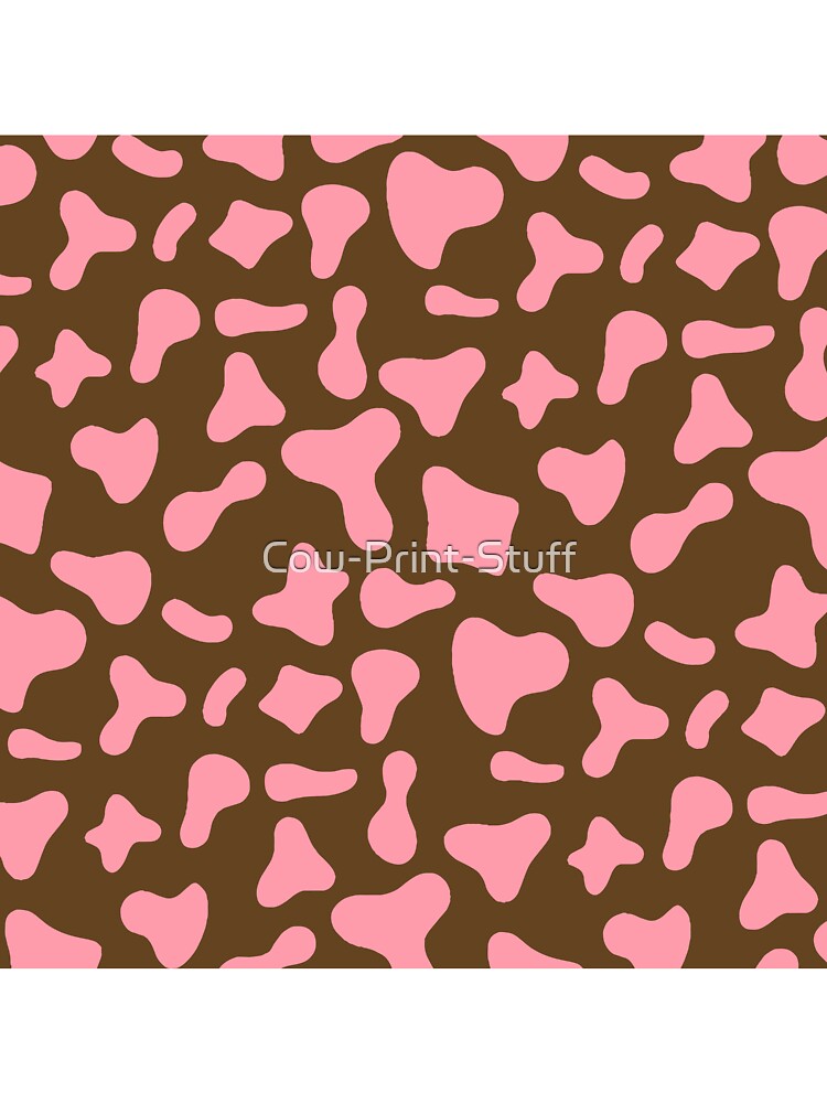 Pink Cow Pattern on Brown Cow | Holstein Cow Pattern by Cow-Print-Stuff
