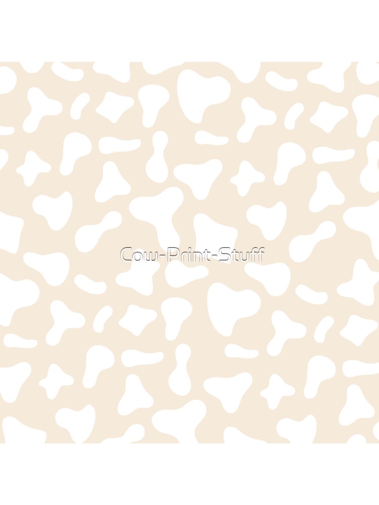 White Cow Pattern on Cream Cow | Holstein Cow Pattern by Cow-Print-Stuff