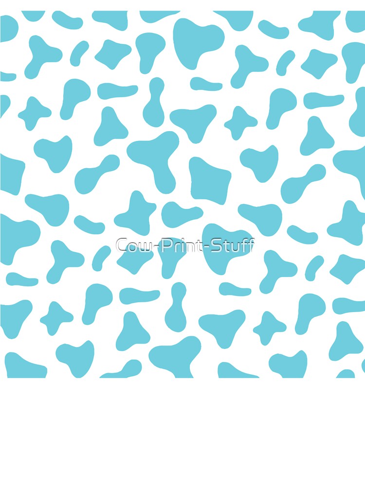 Light Blue Cow Pattern On White Cow | Holstein Cow Pattern by Cow-Print-Stuff
