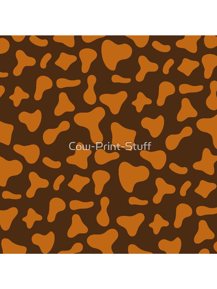Caramel Cow Pattern on Brown Cow | Holstein Cow Pattern by Cow-Print-Stuff