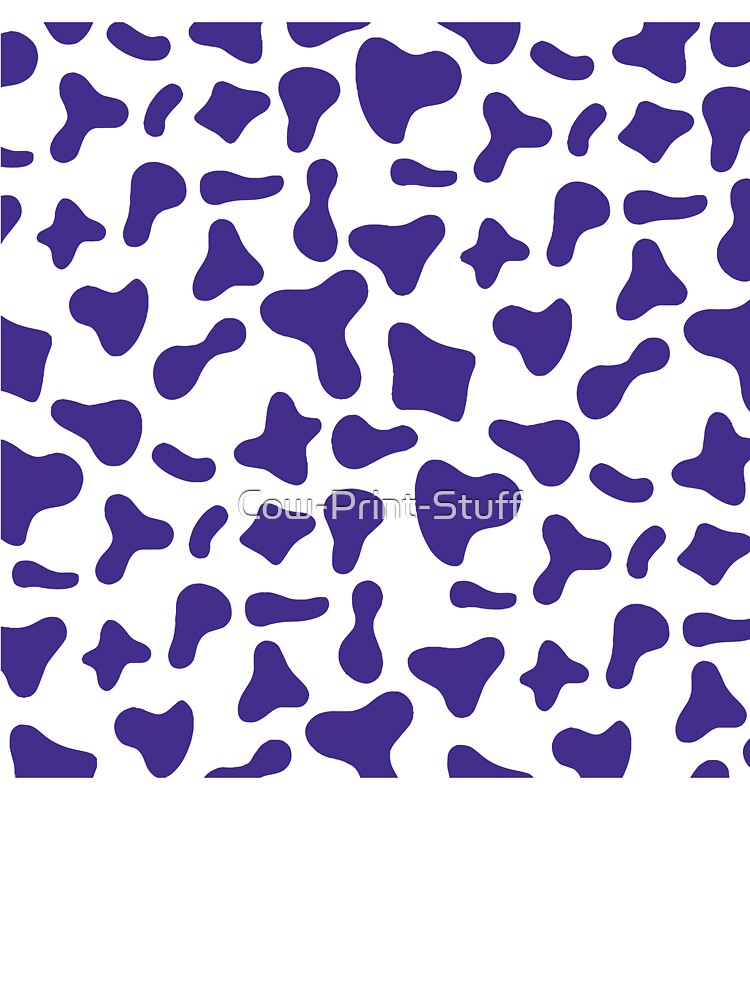 Purple Cow Pattern on White Cow | Holstein Cow Pattern by Cow-Print-Stuff