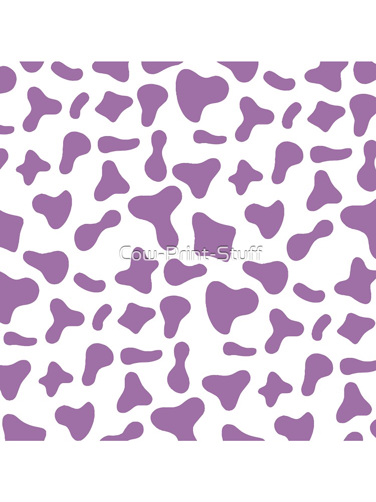 Violet Cow Pattern On White Cow | Holstein Cow Pattern by Cow-Print-Stuff