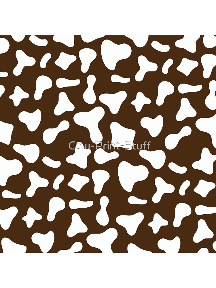 White Cow Pattern on Chocolate Brown Cow | Holstein Cow Pattern by Cow-Print-Stuff