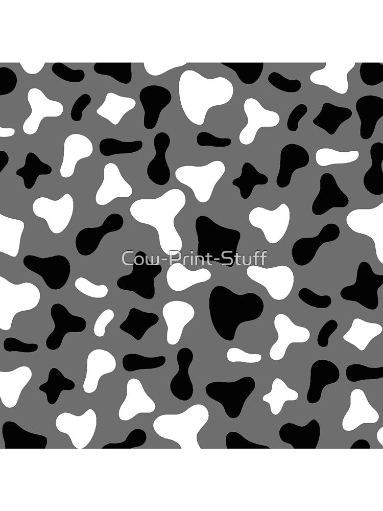 White Black Cow Pattern on Grey Cow | Holstein Cow Pattern by Cow-Print-Stuff