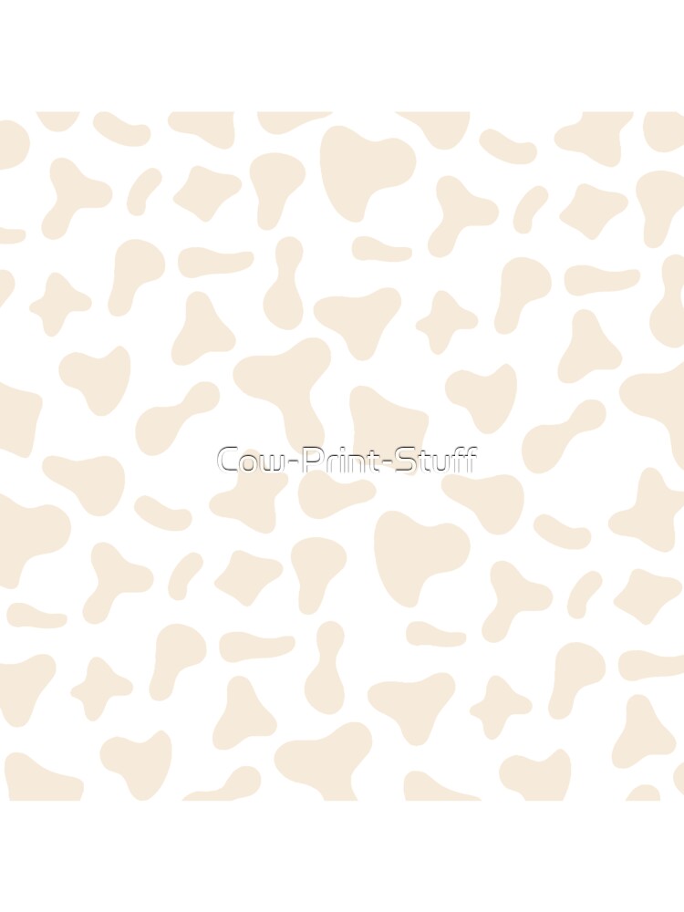 Cream Cow Pattern on White Cow | Holstein Cow Pattern by Cow-Print-Stuff