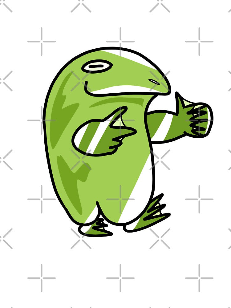 Chill Green Frog – Funny Meme Style by lunoxinfinity