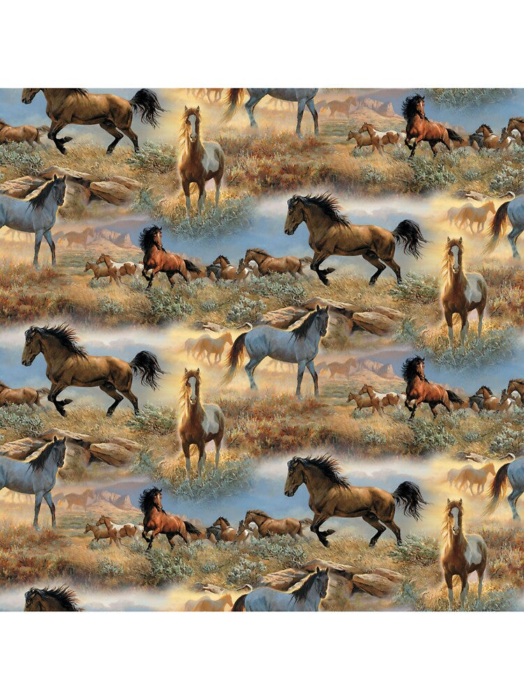 Horses in the Prairie Pattern by CheekyChicChic