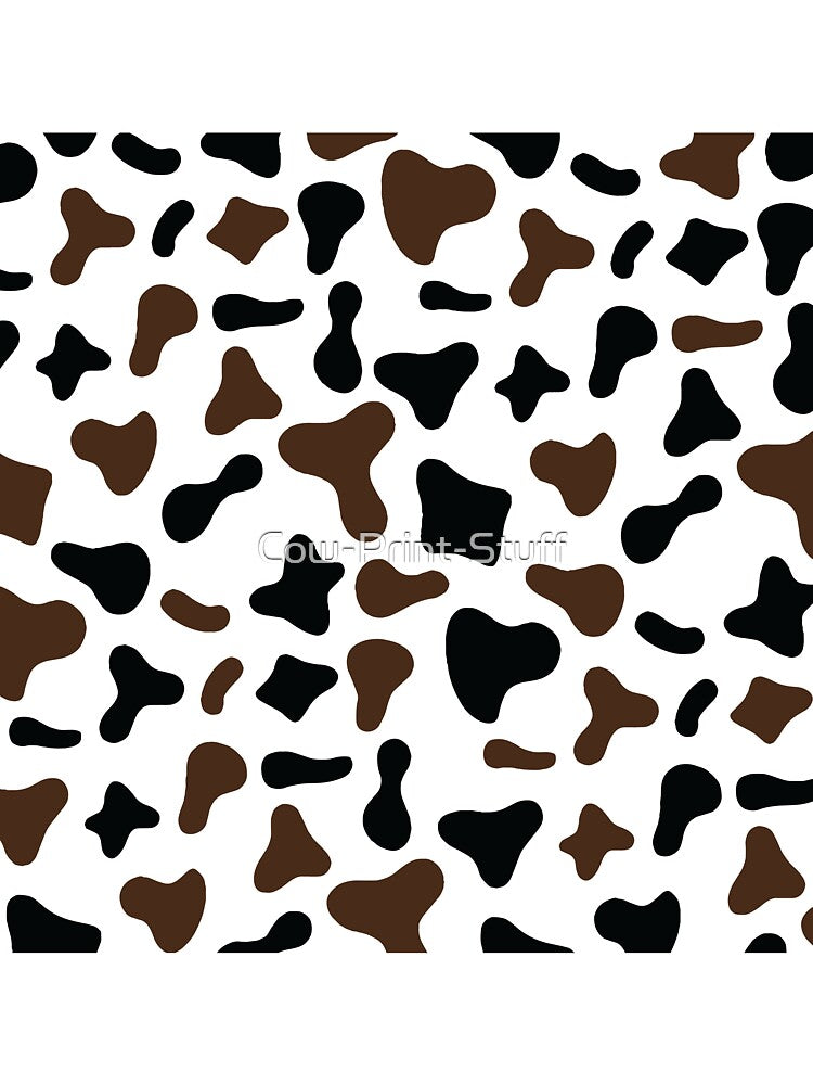 Brown White Cow Pattern on White Cow | Holstein Cow Pattern by Cow-Print-Stuff