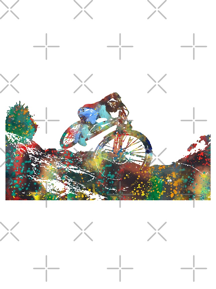 Downhill mountain biking by Rosaliartbook