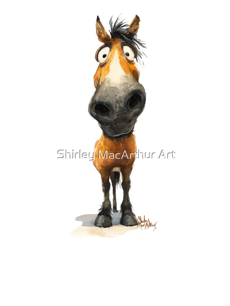 Cute Happy Horse ' The Captain ' Designs BY SHiRLeY MacARTHuR by Shirley MacArthur Art