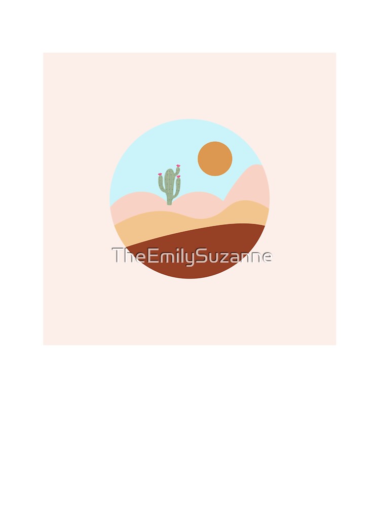 Pink Desert W/ Cactus by TheEmilySuzanne