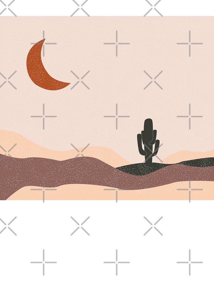 Desert night - Mid century art by SKdarealshop