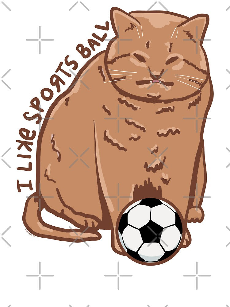 Sportsball Cat Soccer by KilkennyCat Art