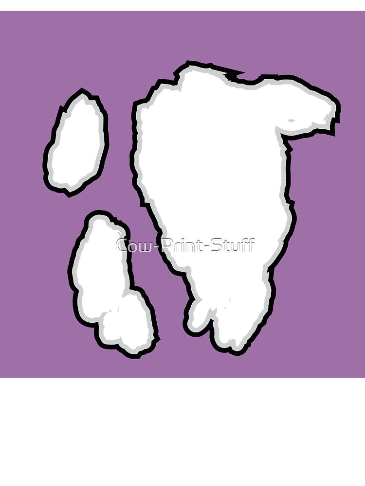 Big White Cow Pattern | Violet Cowhide Pattern by Cow-Print-Stuff