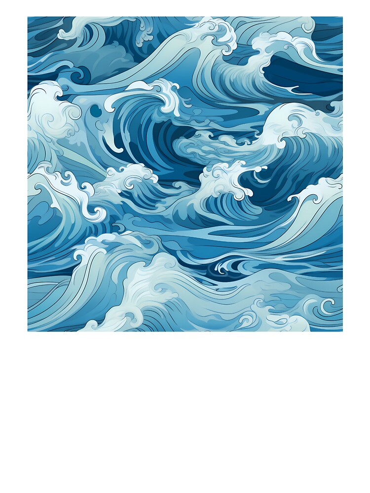 Ocean Waves Claymation Inspired Art #1 by CareToCanvas