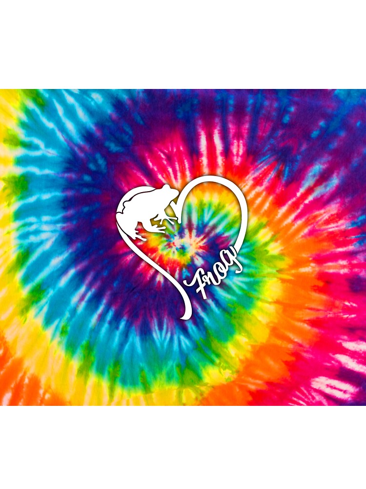 Frog - Tie dye heart by DarelliBeauty