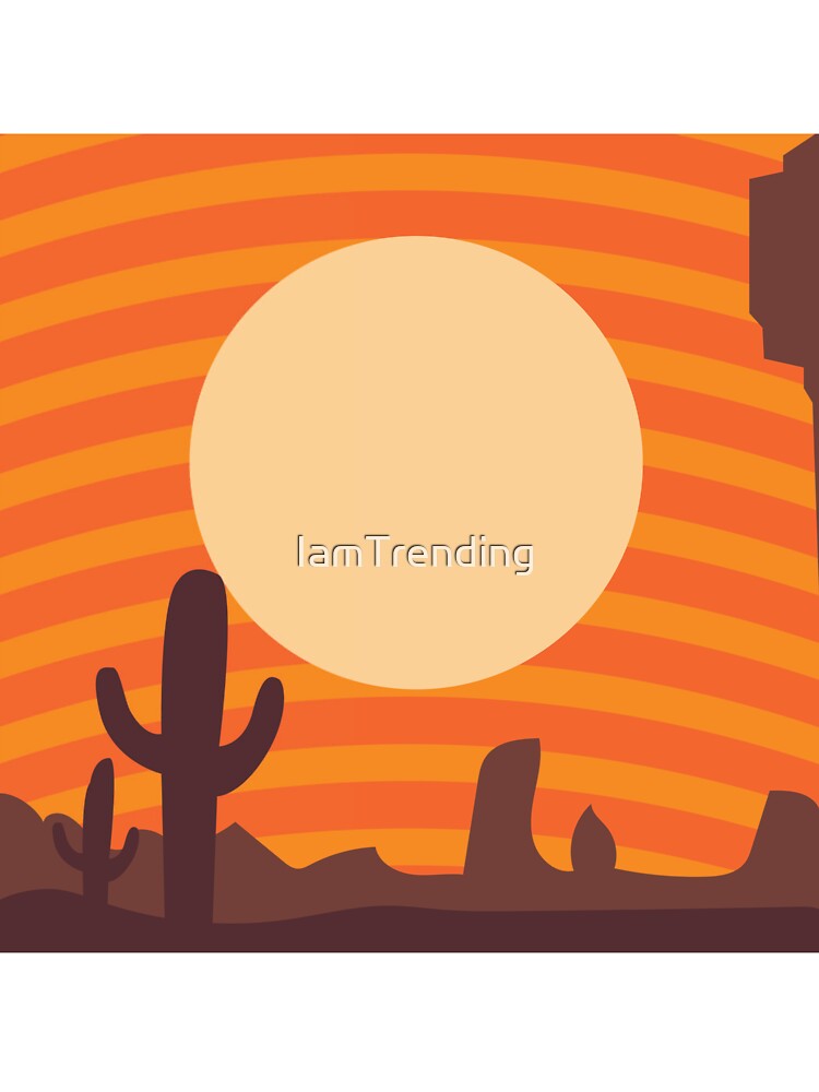 1980s Retro Vintage Desert Cactus by IamTrending
