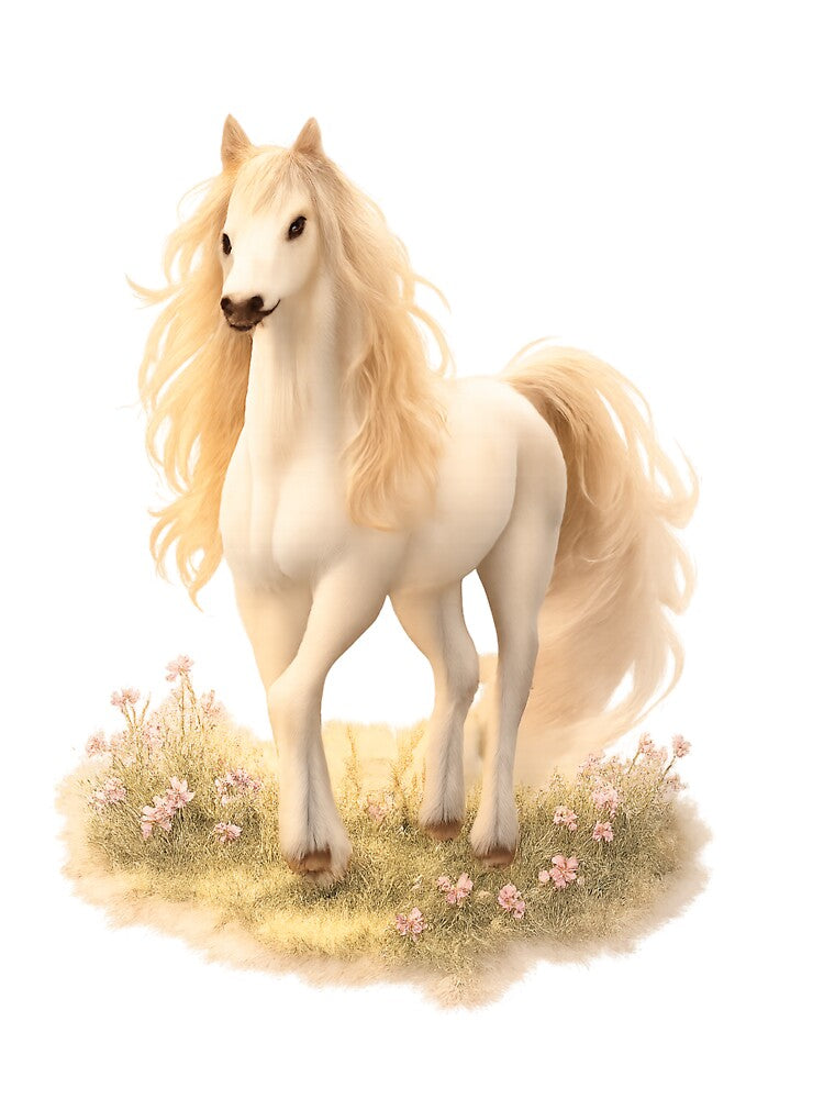Elegant White Horse – Soft Dreamy Art by kimkosovo