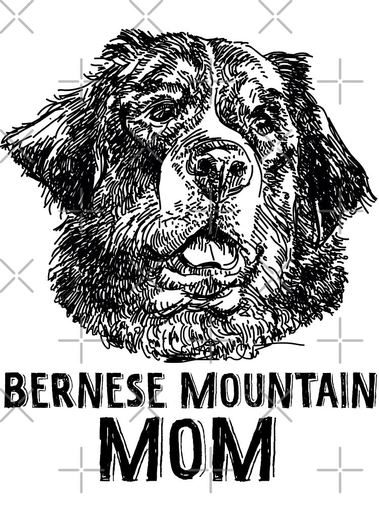 Bernese Mountain Mom Hand Drawn by TheWildStyle