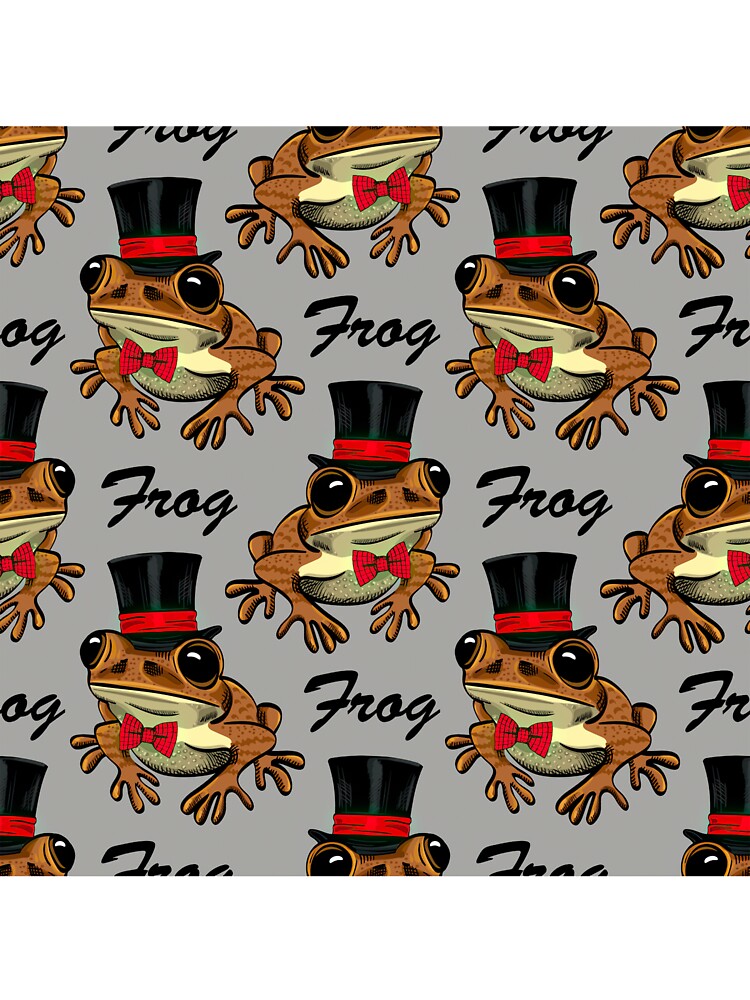 Gentleman Frog With Hat And Bow by LarinaBeauty