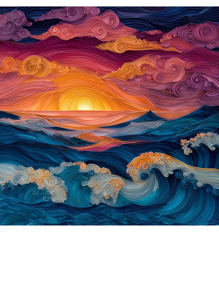 Dreamy Ocean Sunset by DreamyPixelsArt