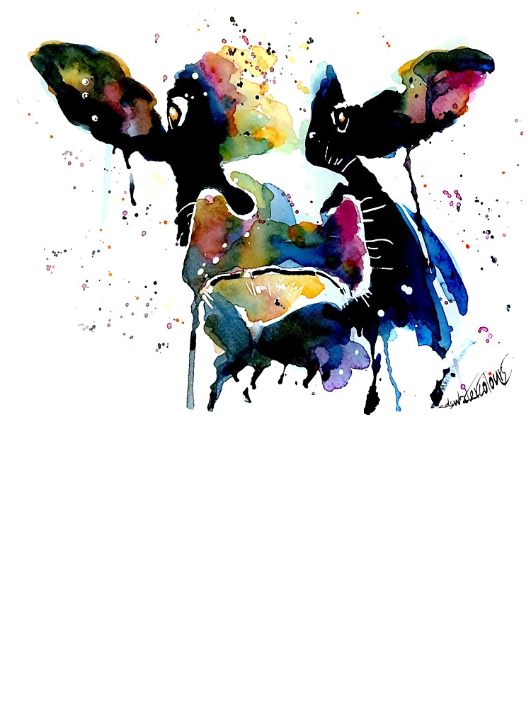 Abstract Cow by EdsWatercolours