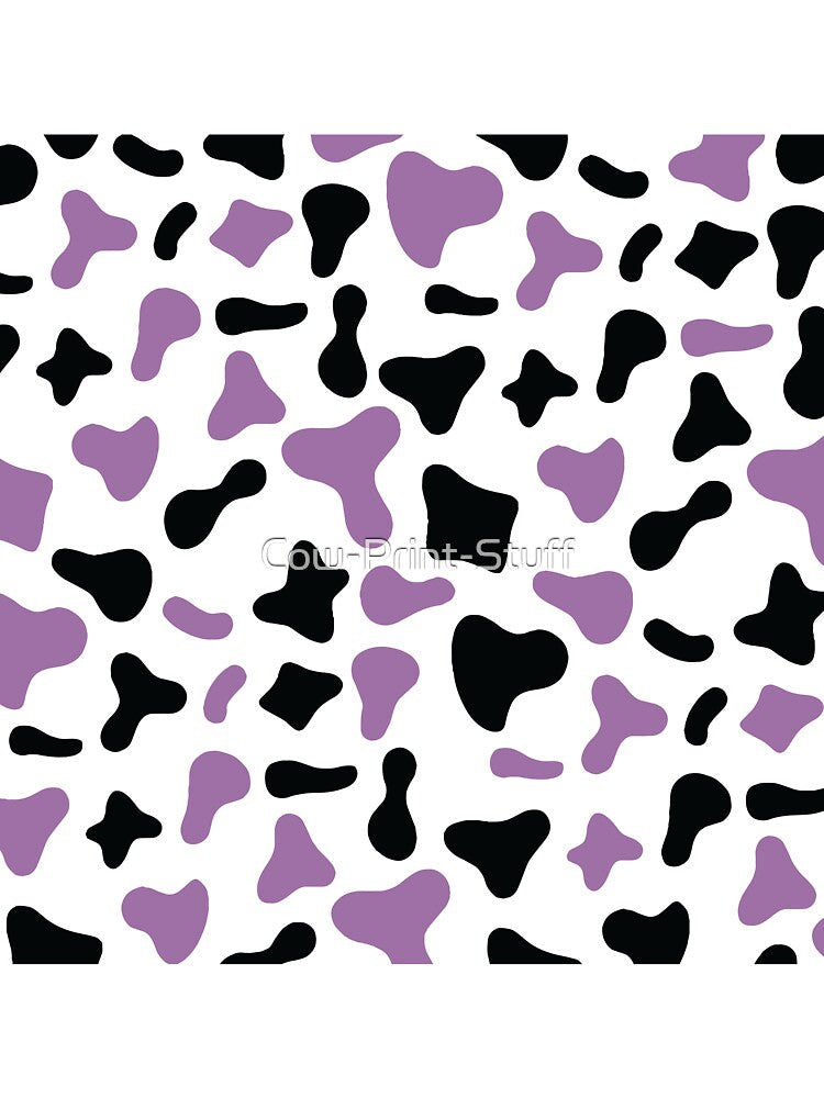 Black Violet Cow Pattern on White Cow | Holstein Cow Pattern by Cow-Print-Stuff