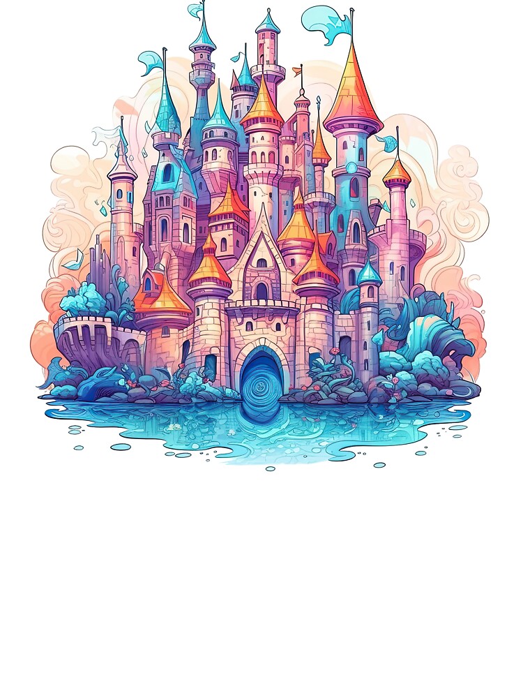Vivid Painterly Ocean Castle by UtterlyCutterly