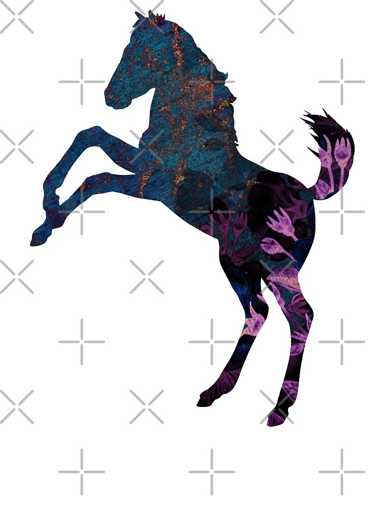 Mustang Horse with Cherry Blossom and Moon by SoccaTamam