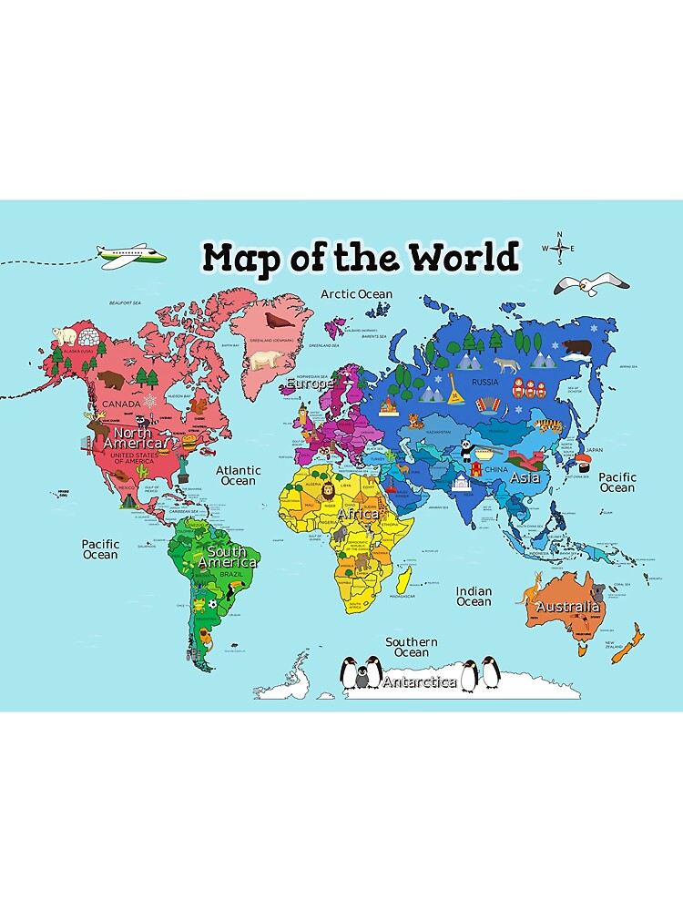 Map Of The World Vacation Animal - Aesthetic Poster by maneisy