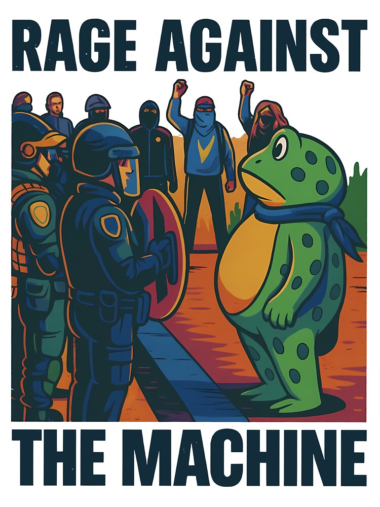 Resist Portland 2025 Frog Rage Against The Machine by EdificaturasArt