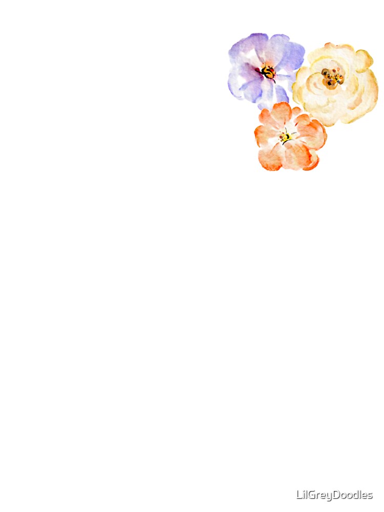 Watercolour flowers by LilGreyDoodles