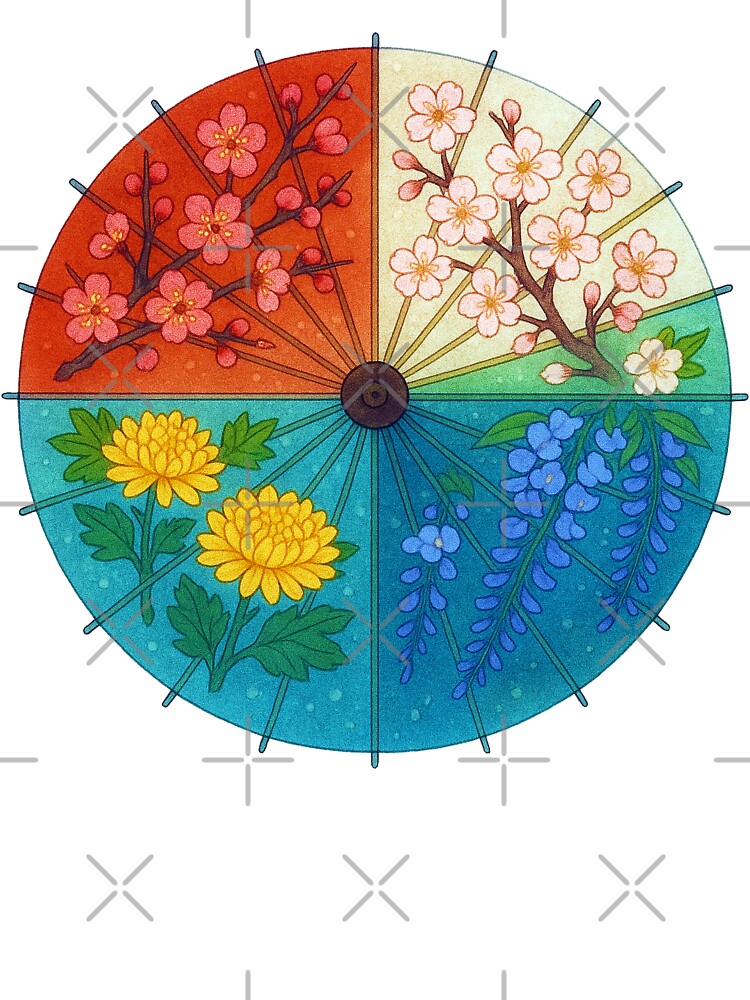✨ Seasonal Blossoms Ring – Circle of Renewal by WheelieGdArt