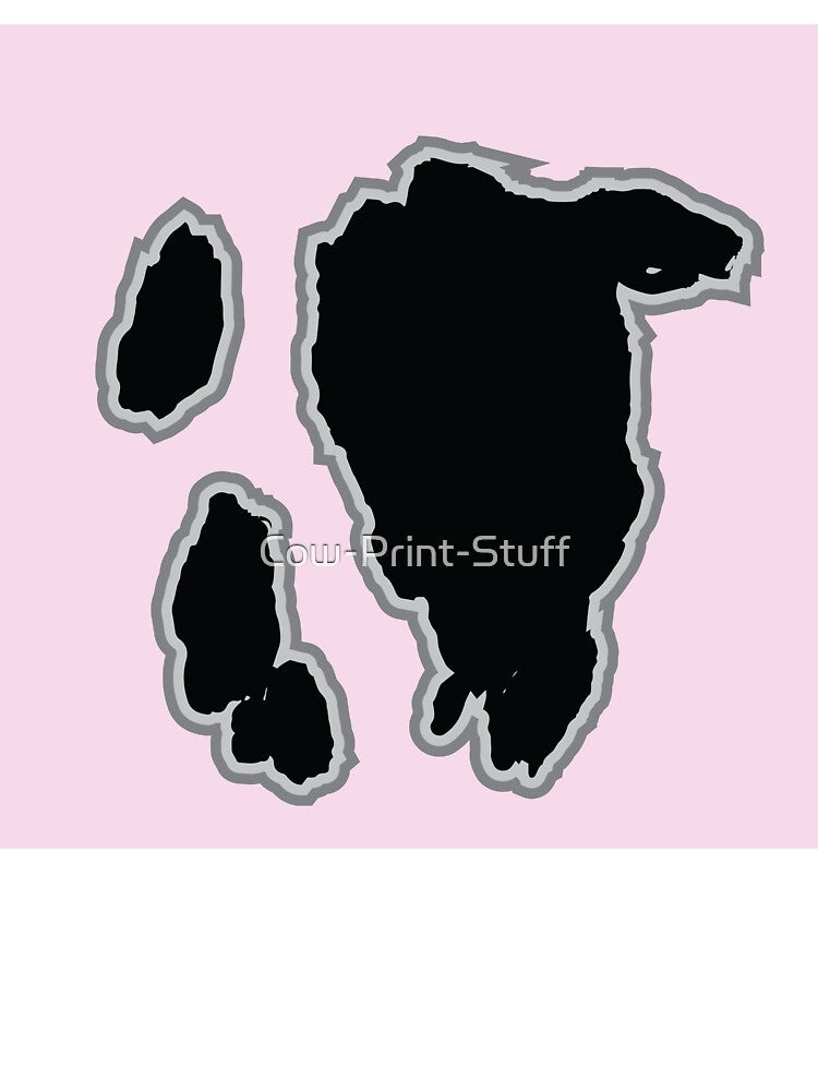 Big Black Cow Pattern | Pink Cowhide Pattern by Cow-Print-Stuff