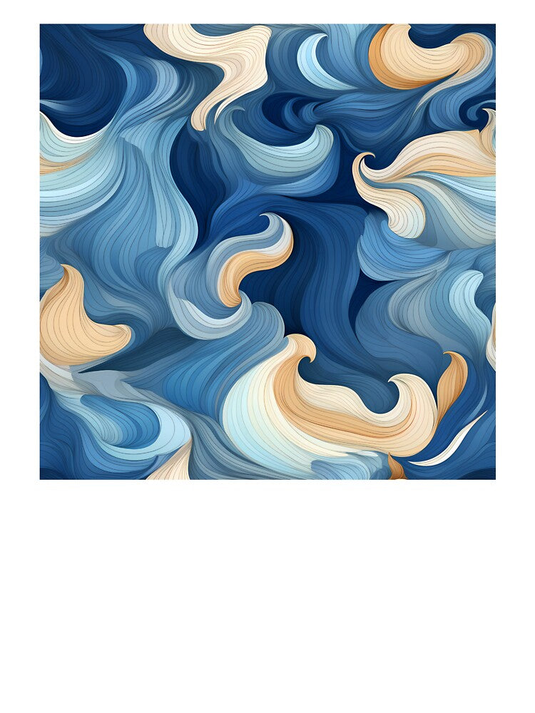 Ocean Waves Claymation Inspired Art #13 by CareToCanvas